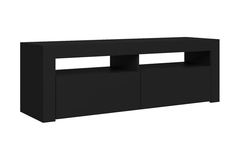 TV-bänk med LED-belysning svart 120x35x40 cm - Svart - Möbler - Vardagsrum - Tv-möbler & mediamöbler - Tv-bänkar