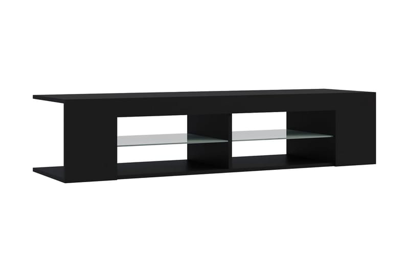 TV-bänk med LED-belysning svart 135x39x30 cm - Svart - Möbler - Vardagsrum - Tv-möbler & mediamöbler - Tv-bänkar