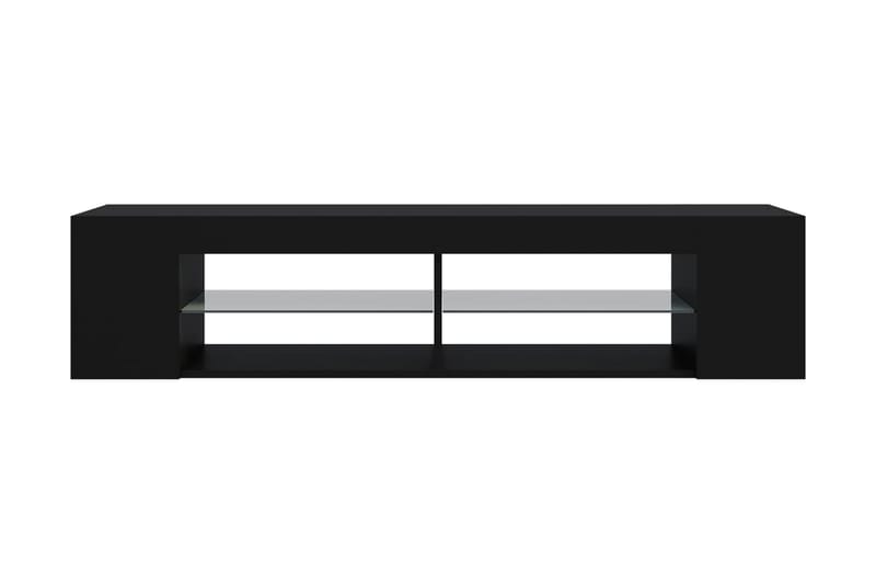 TV-bänk med LED-belysning svart 135x39x30 cm - Svart - Möbler - Vardagsrum - Tv-möbler & mediamöbler - Tv-bänkar