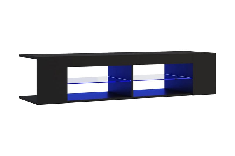 TV-bänk med LED-belysning svart 135x39x30 cm - Svart - Möbler - Vardagsrum - Tv-möbler & mediamöbler - Tv-bänkar