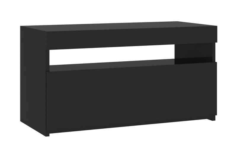 Tv-bänk med LED-belysning svart 75x35x40 cm - Svart - Möbler - Vardagsrum - Tv-möbler & mediamöbler - Tv-bänkar