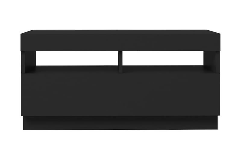 TV-bänk med LED-belysning svart 80x35x40 cm - Svart - Möbler - Vardagsrum - Tv-möbler & mediamöbler - Tv-bänkar