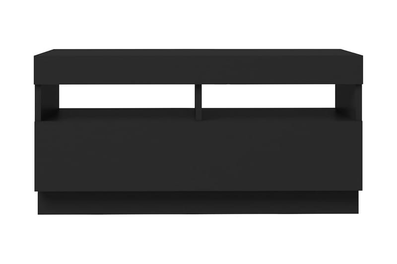 TV-bänk med LED-belysning svart 80x35x40 cm - Svart - Tv-bänkar