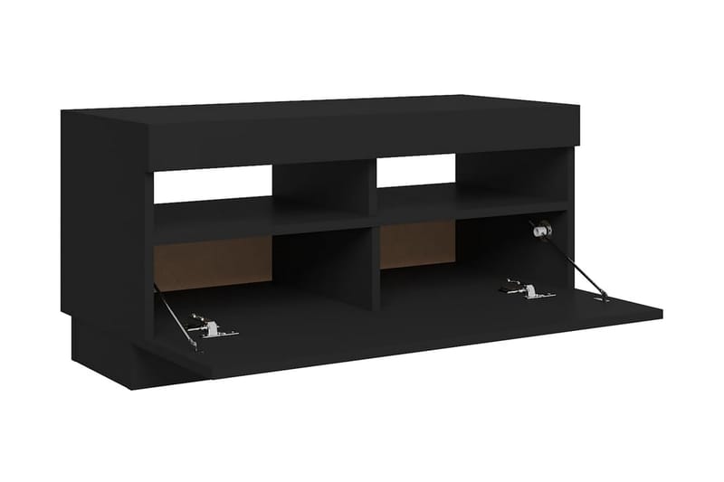 TV-bänk med LED-belysning svart 80x35x40 cm - Svart - Möbler - Vardagsrum - Tv-möbler & mediamöbler - Tv-bänkar