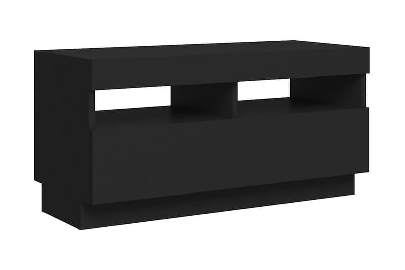 TV-bänk med LED-belysning svart 80x35x40 cm - Svart - Tv-bänkar