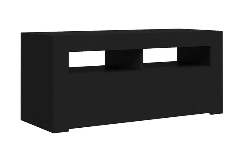 TV-bänk med LED-belysning svart 90x35x40 cm - Svart - Möbler - Vardagsrum - Tv-möbler & mediamöbler - Tv-bänkar