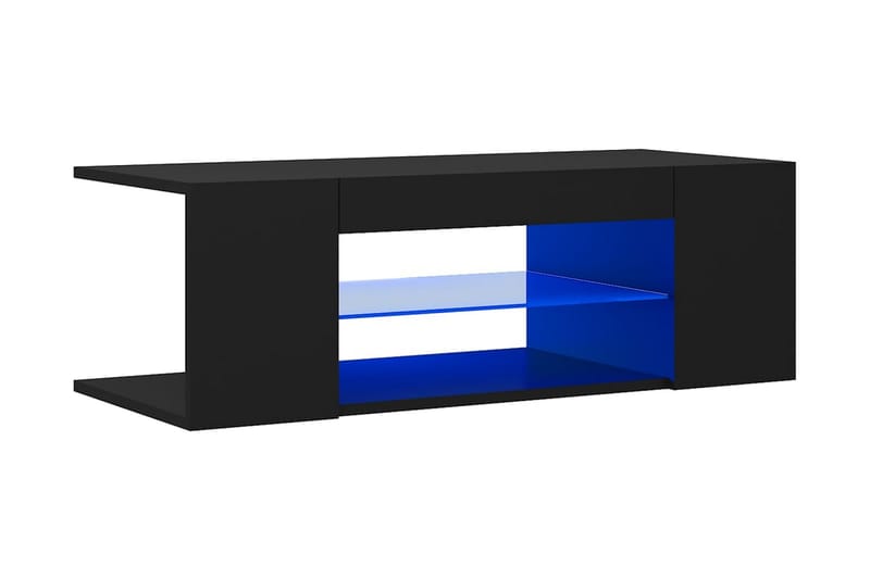 TV-bänk med LED-belysning svart 90x39x30 cm - Svart - Möbler - Vardagsrum - Tv-möbler & mediamöbler - Tv-bänkar