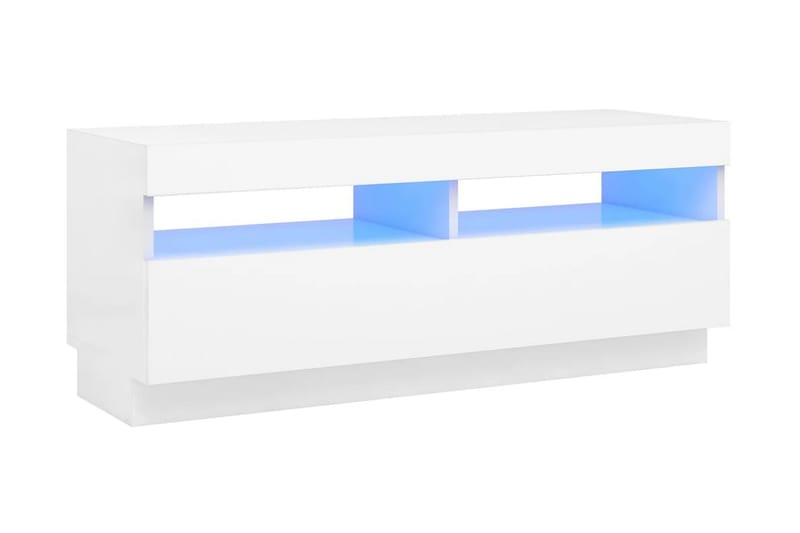 TV-bänk med LED-belysning vit 100x35x40 cm - Vit - Möbler - Vardagsrum - Tv-möbler & mediamöbler - Tv-bänkar