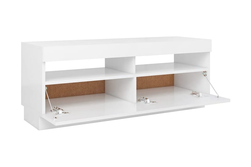 TV-bänk med LED-belysning vit 100x35x40 cm - Vit - Möbler - Vardagsrum - Tv-möbler & mediamöbler - Tv-bänkar