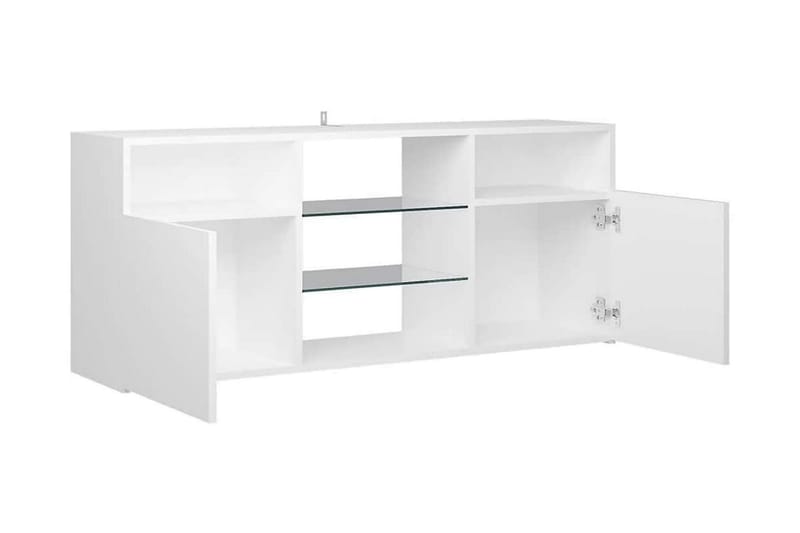 TV-bänk med LED-belysning vit 120x30x50 cm - Vit - Möbler - Vardagsrum - Tv-möbler & mediamöbler - Tv-bänkar