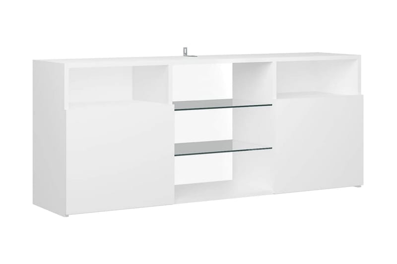 TV-bänk med LED-belysning vit 120x30x50 cm - Vit - Möbler - Vardagsrum - Tv-möbler & mediamöbler - Tv-bänkar