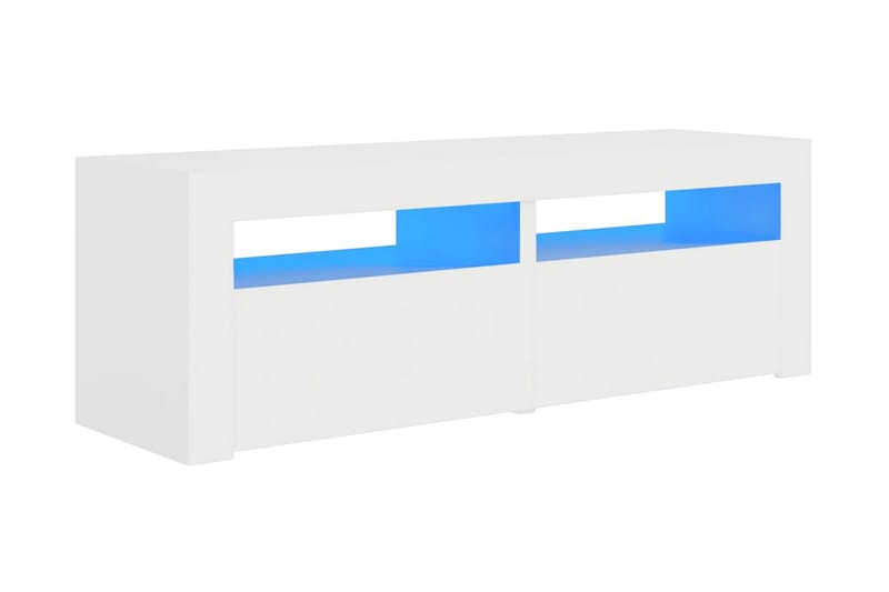 TV-bänk med LED-belysning vit 120x35x40 cm - Vit - Möbler - Vardagsrum - Tv-möbler & mediamöbler - Tv-bänkar