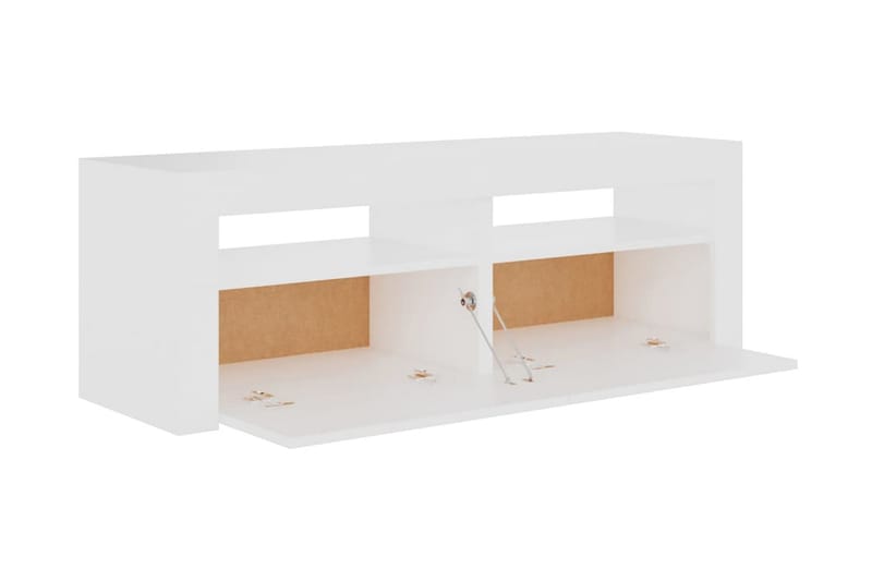 TV-bänk med LED-belysning vit 120x35x40 cm - Vit - Möbler - Vardagsrum - Tv-möbler & mediamöbler - Tv-bänkar