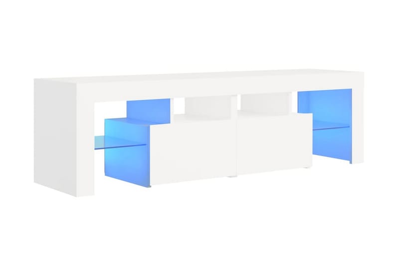 TV-bänk med LED-belysning vit 140x35x40 cm - Vit - Möbler - Vardagsrum - Tv-möbler & mediamöbler - Tv-bänkar