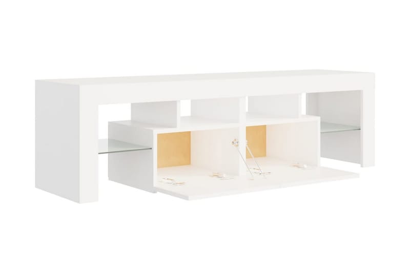 TV-bänk med LED-belysning vit 140x35x40 cm - Vit - Möbler - Vardagsrum - Tv-möbler & mediamöbler - Tv-bänkar