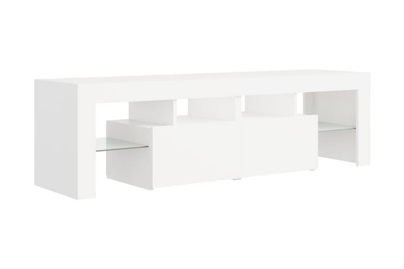 TV-bänk med LED-belysning vit 140x35x40 cm - Vit - Möbler - Vardagsrum - Tv-möbler & mediamöbler - Tv-bänkar