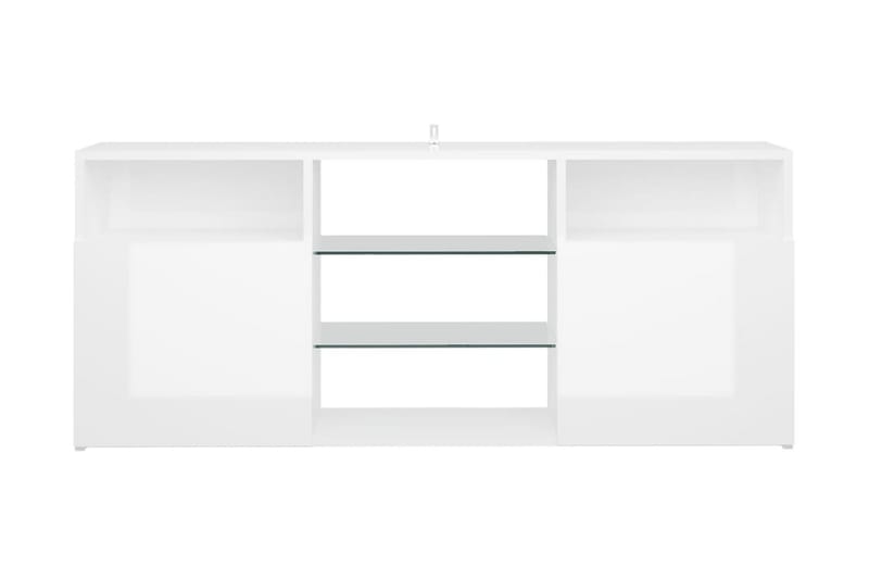 TV-bänk med LED-belysning vit högglans 120x30x50 cm - Vit - Möbler - Vardagsrum - Tv-möbler & mediamöbler - Tv-bänkar