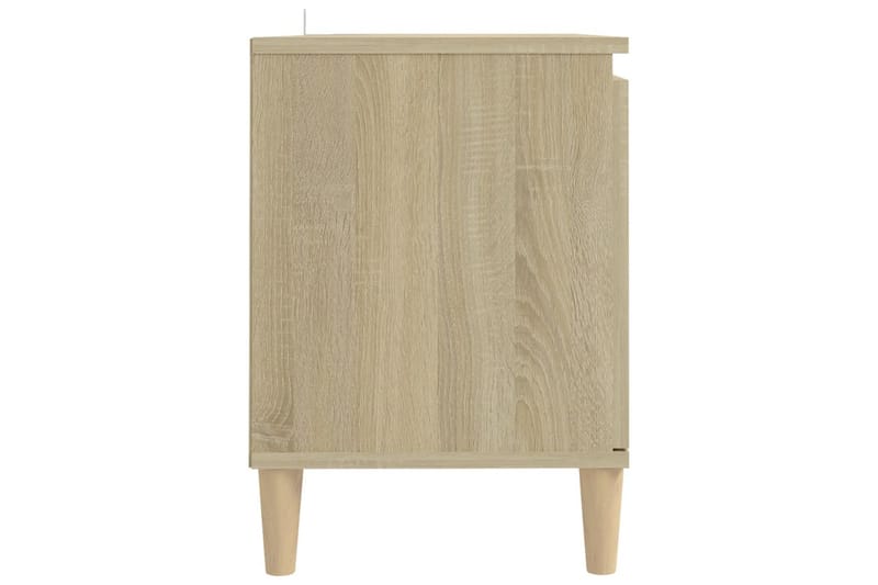 TV-bänk med massiva ben sonoma-ek 103,5x35x50 cm - Brun - Möbler - Vardagsrum - Tv-möbler & mediamöbler - Tv-bänkar