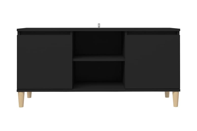 TV-bänk med massiva ben svart 103,5x35x50 cm - Svart - Möbler - Vardagsrum - Tv-möbler & mediamöbler - Tv-bänkar