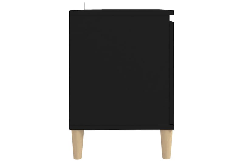 TV-bänk med massiva ben svart 103,5x35x50 cm - Svart - Möbler - Vardagsrum - Tv-möbler & mediamöbler - Tv-bänkar