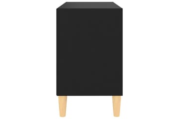 TV-bänk med massiva ben svart 69,5x30x50 cm - Svart - Möbler - Vardagsrum - Tv-möbler & mediamöbler - Tv-bänkar