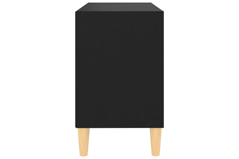 TV-bänk med massiva ben svart 69,5x30x50 cm - Svart - Tv-bänkar