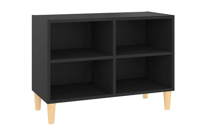 TV-bänk med massiva ben svart 69,5x30x50 cm - Svart - Möbler - Vardagsrum - Tv-möbler & mediamöbler - Tv-bänkar