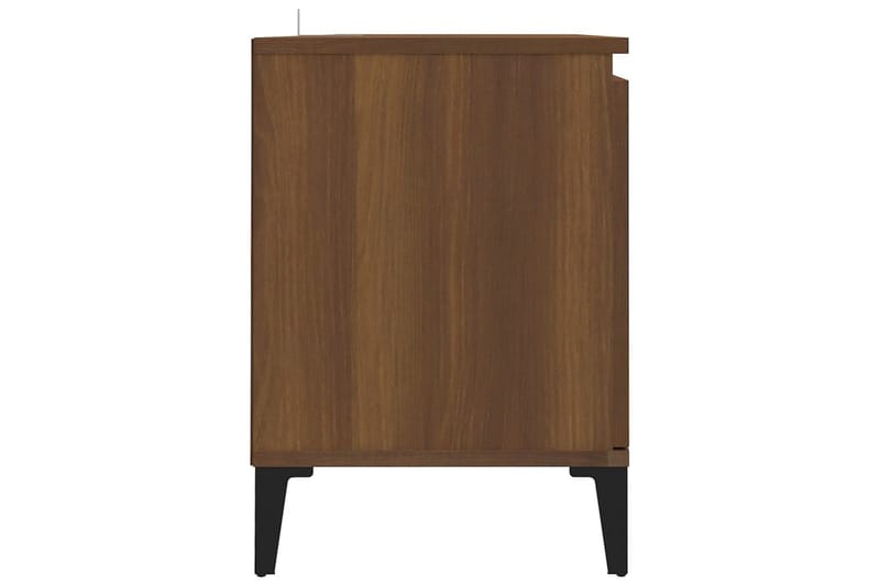 TV-bänk med metallben brun ek 103,5x35x50 cm - Brun - Möbler - Vardagsrum - Tv-möbler & mediamöbler - Tv-bänkar
