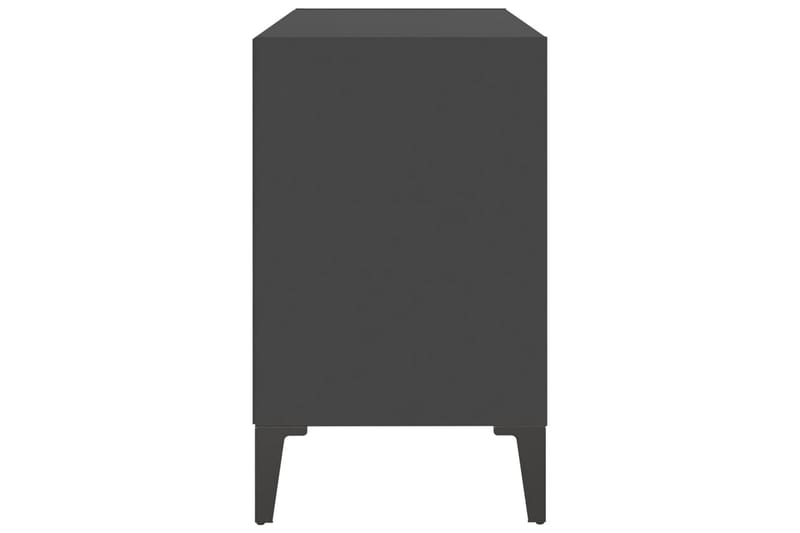 TV-bänk med metallben grå 69,5x30x50 cm - Grå - Tv-bänkar