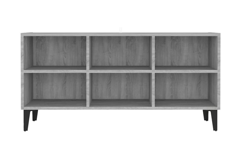 TV-bänk med metallben grå sonoma-ek 103,5x30x50 cm - Grå - Möbler - Vardagsrum - Tv-möbler & mediamöbler - Tv-bänkar