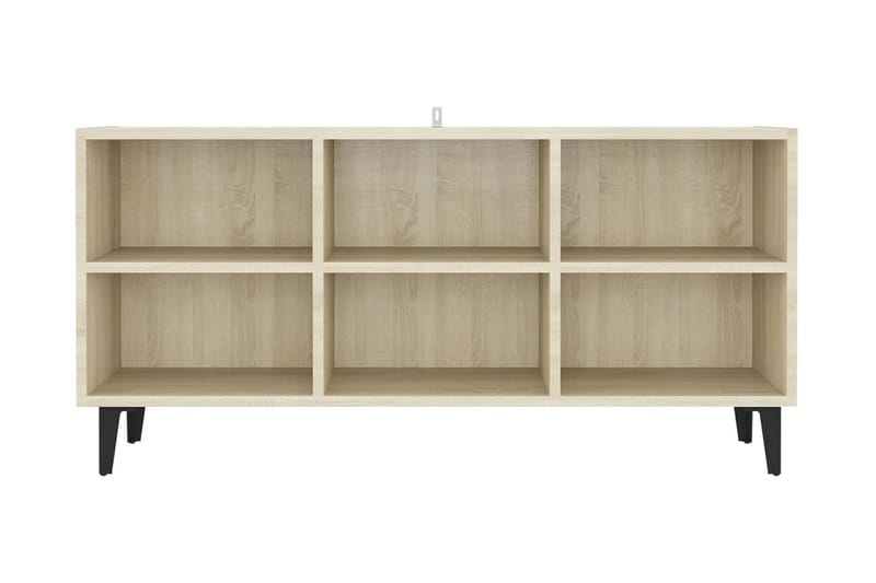 TV-bänk med metallben sonoma-ek 103,5x30x50 cm - Brun - Möbler - Vardagsrum - Tv-möbler & mediamöbler - Tv-bänkar