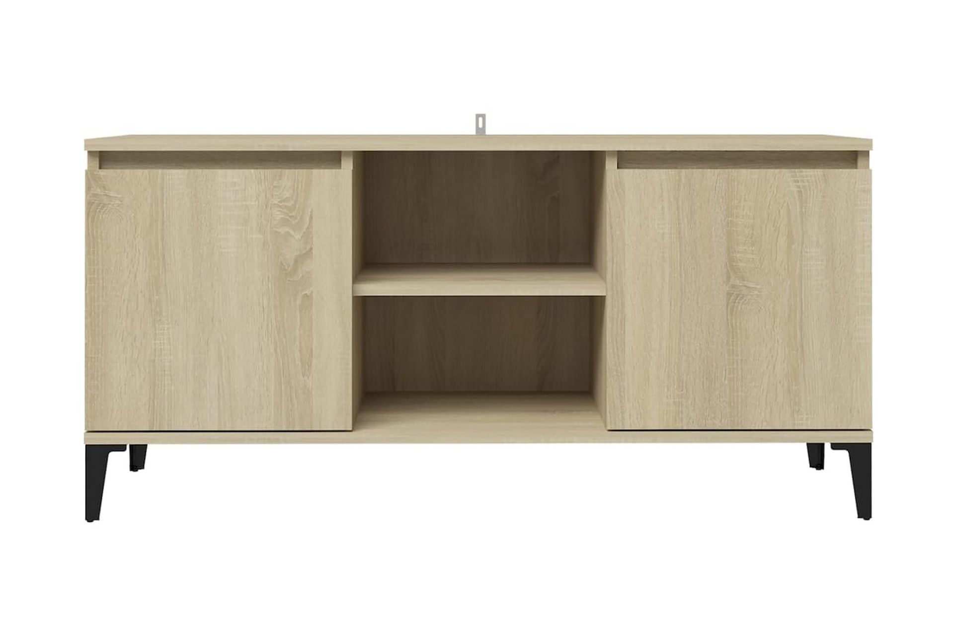 TV-bänk med metallben sonoma-ek 103,5x35x50 cm - Brun - Möbler - Vardagsrum - Tv-möbler & mediamöbler - Tv-bänkar
