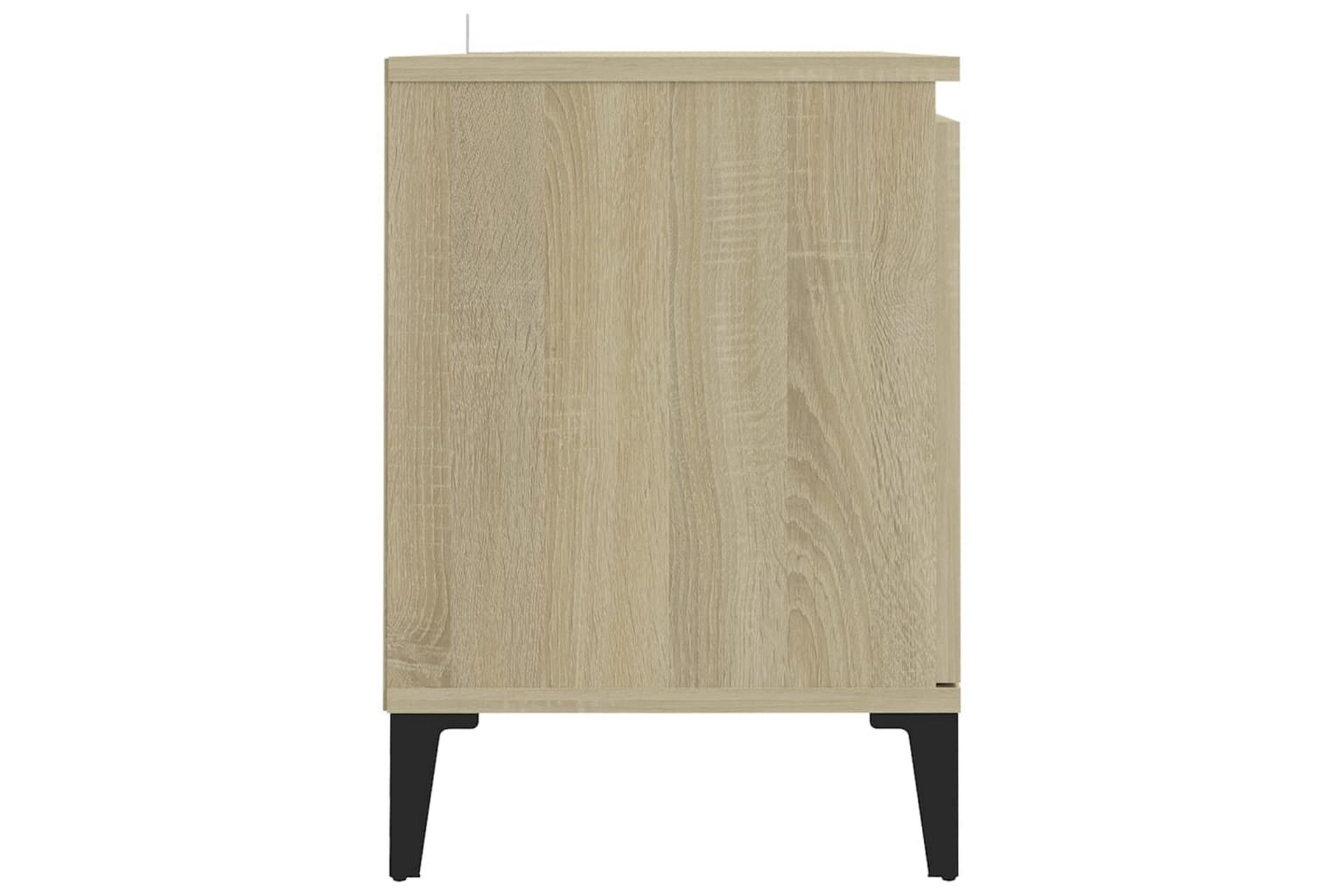 TV-bänk med metallben sonoma-ek 103,5x35x50 cm - Brun - Möbler - Vardagsrum - Tv-möbler & mediamöbler - Tv-bänkar