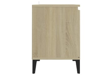 TV-bänk med metallben sonoma-ek 103,5x35x50 cm - Brun - Möbler - Vardagsrum - Tv-möbler & mediamöbler - Tv-bänkar