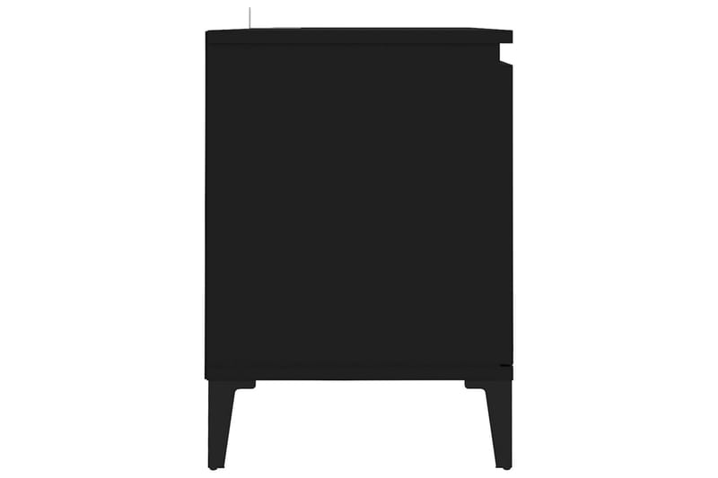 TV-bänk med metallben svart 103,5x35x50 cm - Svart - Möbler - Vardagsrum - Tv-möbler & mediamöbler - Tv-bänkar