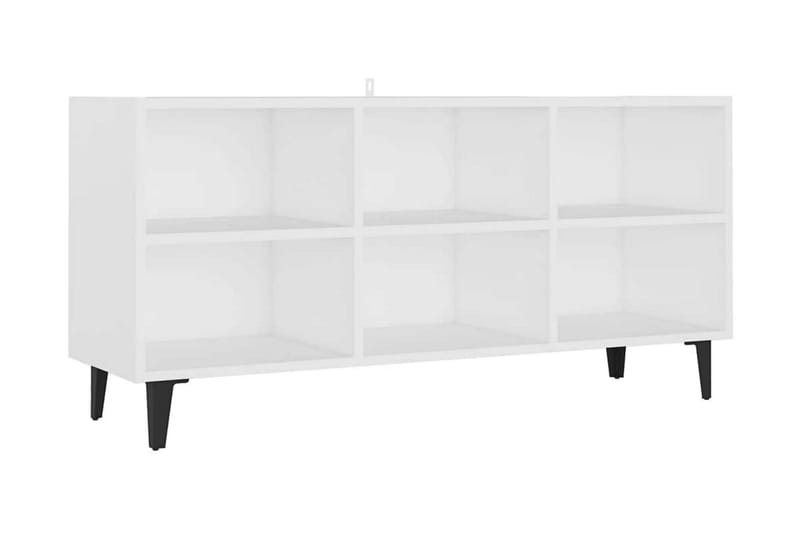 TV-bänk med metallben vit 103,5x30x50 cm - Vit - Möbler - Vardagsrum - Tv-möbler & mediamöbler - Tv-bänkar