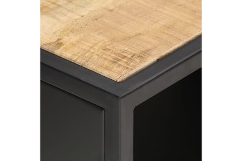 TV-bänk med snidad dörr 90x30x40 cm grovt mangoträ - Brun - Möbler - Vardagsrum - Tv-möbler & mediamöbler - Tv-bänkar