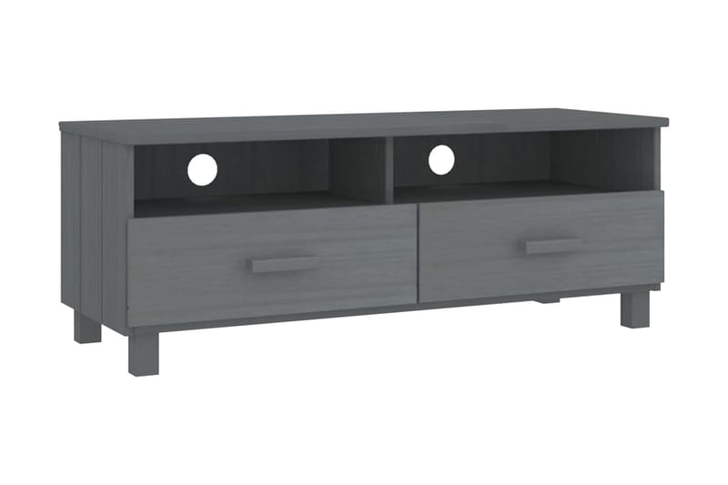TV-bänk mörkgrå 106x40x40 cm massiv furu - Grå - Möbler - Vardagsrum - Tv-möbler & mediamöbler - Tv-bänkar