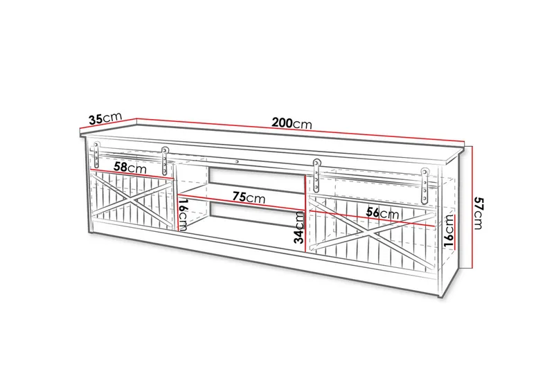 Tv-bänk - Natur - Möbler - Vardagsrum - Tv-möbler & mediamöbler - Tv-bänkar
