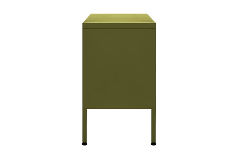 Tv-bänk olivgrön 105x35x50 cm stål - Grön - Möbler - Vardagsrum - Tv-möbler & mediamöbler - Tv-bänkar