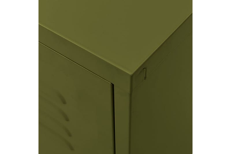 Tv-bänk olivgrön 105x35x50 cm stål - Grön - Möbler - Vardagsrum - Tv-möbler & mediamöbler - Tv-bänkar