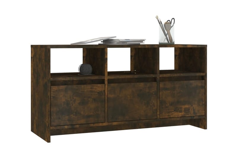 TV-bänk rökfärgad ek 102x37,5x52,5 cm spånskiva - Brun - Möbler - Vardagsrum - Tv-möbler & mediamöbler - Tv-bänkar