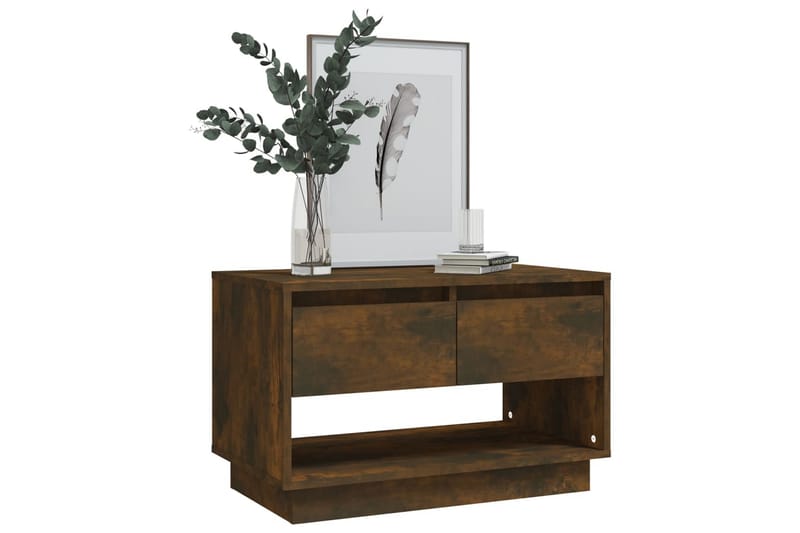 TV-bänk rökfärgad ek 70x41x44 cm spånskiva - Brun - Möbler - Vardagsrum - Tv-möbler & mediamöbler - Tv-bänkar