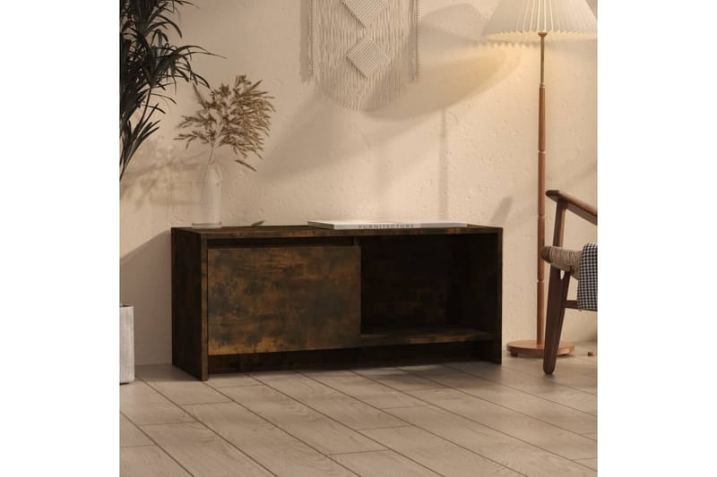 TV-bänk rökfärgad ek 90x35x40 cm spånskiva - Brun - Möbler - Vardagsrum - Tv-möbler & mediamöbler - Tv-bänkar