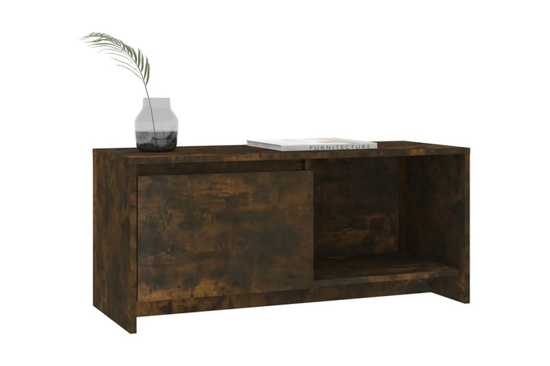 TV-bänk rökfärgad ek 90x35x40 cm spånskiva - Brun - Möbler - Vardagsrum - Tv-möbler & mediamöbler - Tv-bänkar