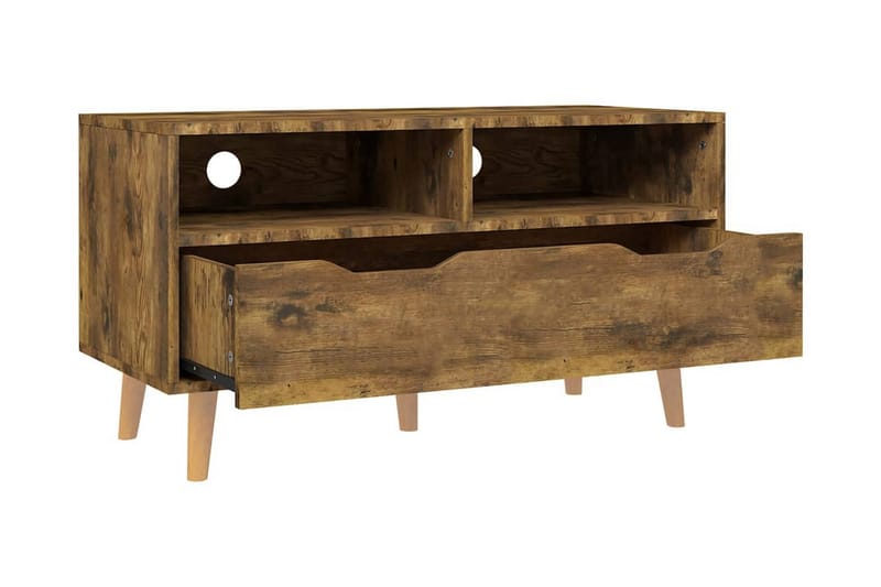 Tv-bänk rökt ek 90x40x48,5 cm spånskiva - Brun - Möbler - Vardagsrum - Tv-möbler & mediamöbler - Tv-bänkar