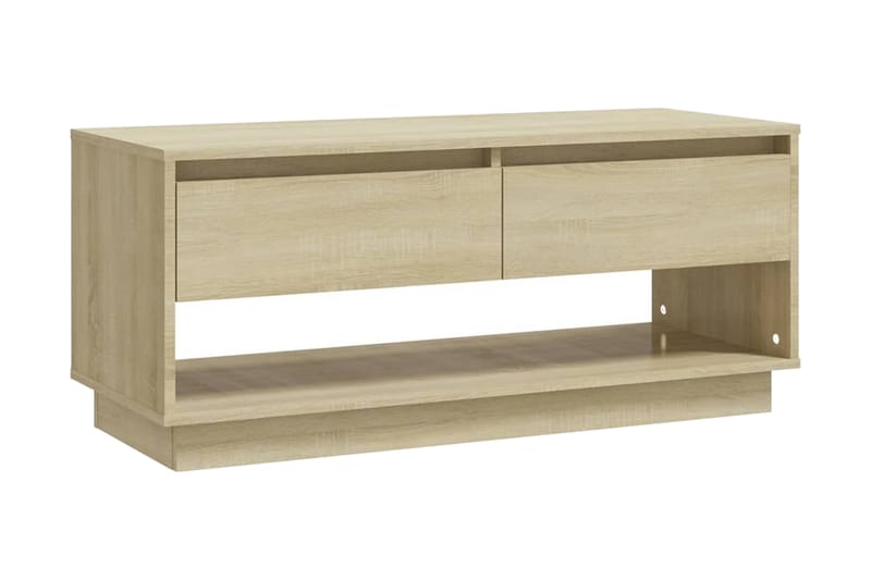 TV-bänk sonoma ek 102x41x44 cm spånskiva - Beige - Möbler - Vardagsrum - Tv-möbler & mediamöbler - Tv-bänkar