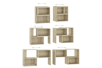 TV-bänk sonoma-ek 104x30x52 cm spånskiva - Brun - Möbler - Vardagsrum - Tv-möbler & mediamöbler - Tv-bänkar