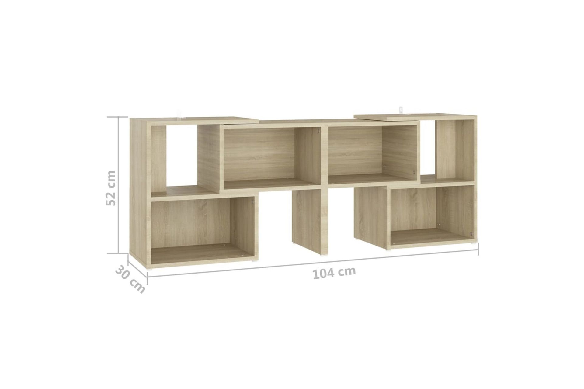 TV-bänk sonoma-ek 104x30x52 cm spånskiva - Brun - Möbler - Vardagsrum - Tv-möbler & mediamöbler - Tv-bänkar