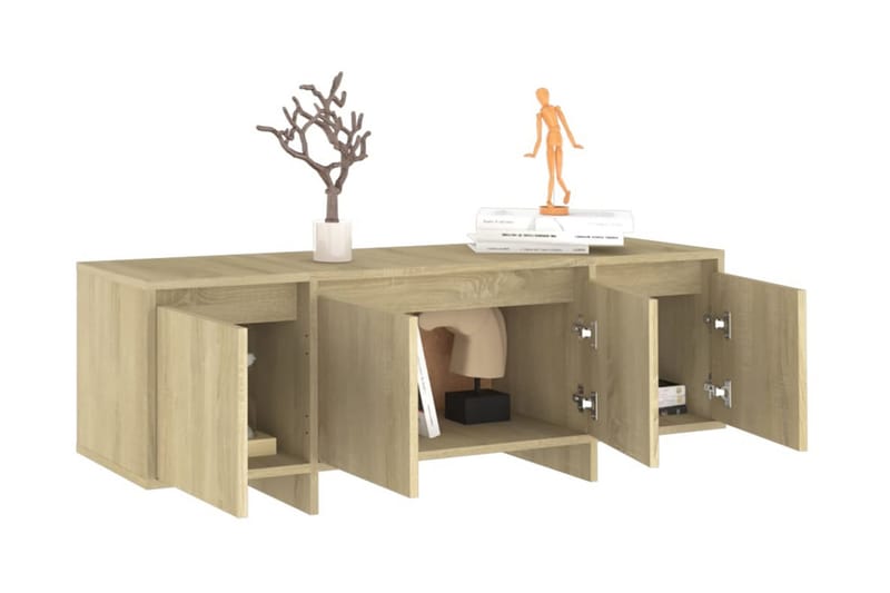 Tv-bänk sonoma-ek 120x30x40,5 cm spånskiva - Beige - Möbler - Vardagsrum - Tv-möbler & mediamöbler - Tv-bänkar